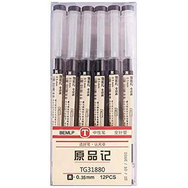 12Pcs/Lot Japanese Style 0.35mm Black Red Gel Ink Pen Maker School Office Supply 